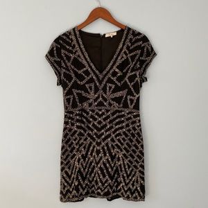 Parker Serena Sequin Dress Black, M